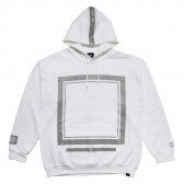 ELVIRA-REFLECT FRAME HOODY - White