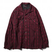 ENGINEERED GARMENTS-Classic Shirt - Ethnic St. Jacquard - Red : Black