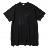 ENGINEERED GARMENTS-Printed Cross Crew Neck T-shirt - Adventure - Black