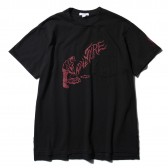 ENGINEERED GARMENTS-Printed Cross Crew Neck T-shirt - Adventure - Red