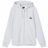 STUSSY-Basic Stussy Zip Hood - Ash Heather