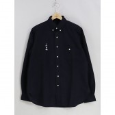 MOUNTAIN RESEARCH-B.D. - 動物刺繍 Cotton Flannel - Navy