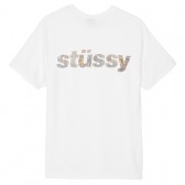 STUSSY-Camo Italic Tee - White