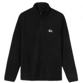 STUSSY-Polar Fleece Half Zip - Black
