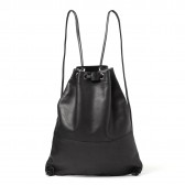 LEATHER & SILVER MOTO-BAG27 ナップサック - Black