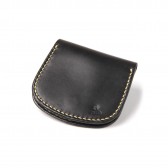 LEATHER & SILVER MOTO-Coin Case C1 - Black