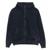 C.E : CAV EMPT-BLEACHED HEAVY ZIP HOODY - Black