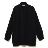 NAISSANCE-GATHERED SKIPPER SHIRT - Black
