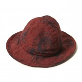 NAISSANCE-ORGANIC DYED PAISLEY SAFARI HAT - Red