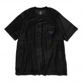 Needles-S:S Papillon Emb. Pocket Tee - R:Pe:C:S Velour - Black