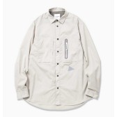 and wander-laser hole shirt - Beige