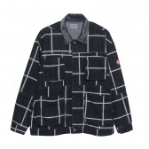 C.E / CAV EMPT-GRID BLACK DENIM JACKET - Grey