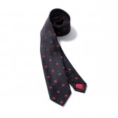 BEDWIN-ROSE DOT SILK TIE 「DENNIS」 - Black