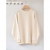 COMOLI-コットンシルク 長袖クルー - Ecru