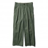 URU-COTTON 2TUCK PANTS - Khaki