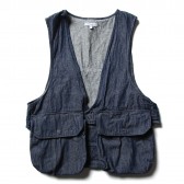 ENGINEERED GARMENTS-Fowl Vest - 8oz Denim - Dk.Indigo