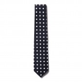 ENGINEERED GARMENTS-Neck Tie - Polka Dot Broadcloth - Dk.Navy:Big