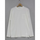MOUNTAIN RESEARCH-Pocket Tee L:S - Plain -White
