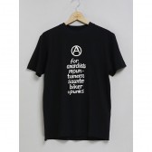 MOUNTAIN RESEARCH-Print Tee (A) - Slogan - Black