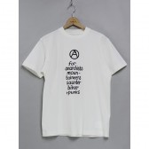 MOUNTAIN RESEARCH-Print Tee (A) - Slogan - White