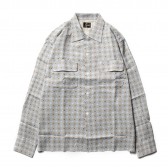 Needles-Cut-Off Bottom Classic Shirt - R:C Sateen - Lt.Grey