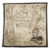 Porter Classic-COTTON SCARF PARIS GUITAR - Multi