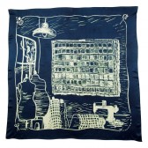 Porter Classic-SILK SCARF PARIS ATELIER - Navy