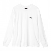 STUSSY-Stock LS Crew - White