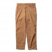 Living Concept-SUMMER CORDUROY 5POCKET WIDE PANTS - Beige