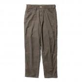 Living Concept-SUMMER CORDUROY 5POCKET WIDE PANTS - Khaki
