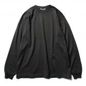 AURALEE-LUSTER PLAITING L:S TEE - Ink Black