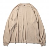 AURALEE-LUSTER PLAITING L:S TEE - Pink Beige