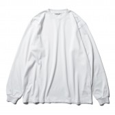 AURALEE-LUSTER PLAITING L:S TEE - White