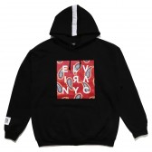 ELVIRA-PAISLEY SQUARE HOODY - Black