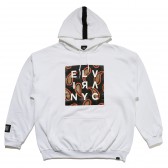 ELVIRA-PAISLEY SQUARE HOODY - White