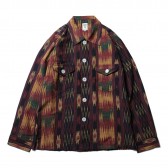 South2 West8-Smokey Shirt - Cotton Cloth : Splashed Pattern - Blu : Red : Ylw