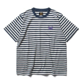 Needles-SS-Papillon-Emb.-Tee-Cotton-Jersey-Stripe-WhtNvy-168x168