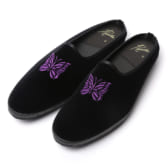 Needles-Papillon-Emb.-Mule-Nylon-Flocky-Velveteen-Black-168x168