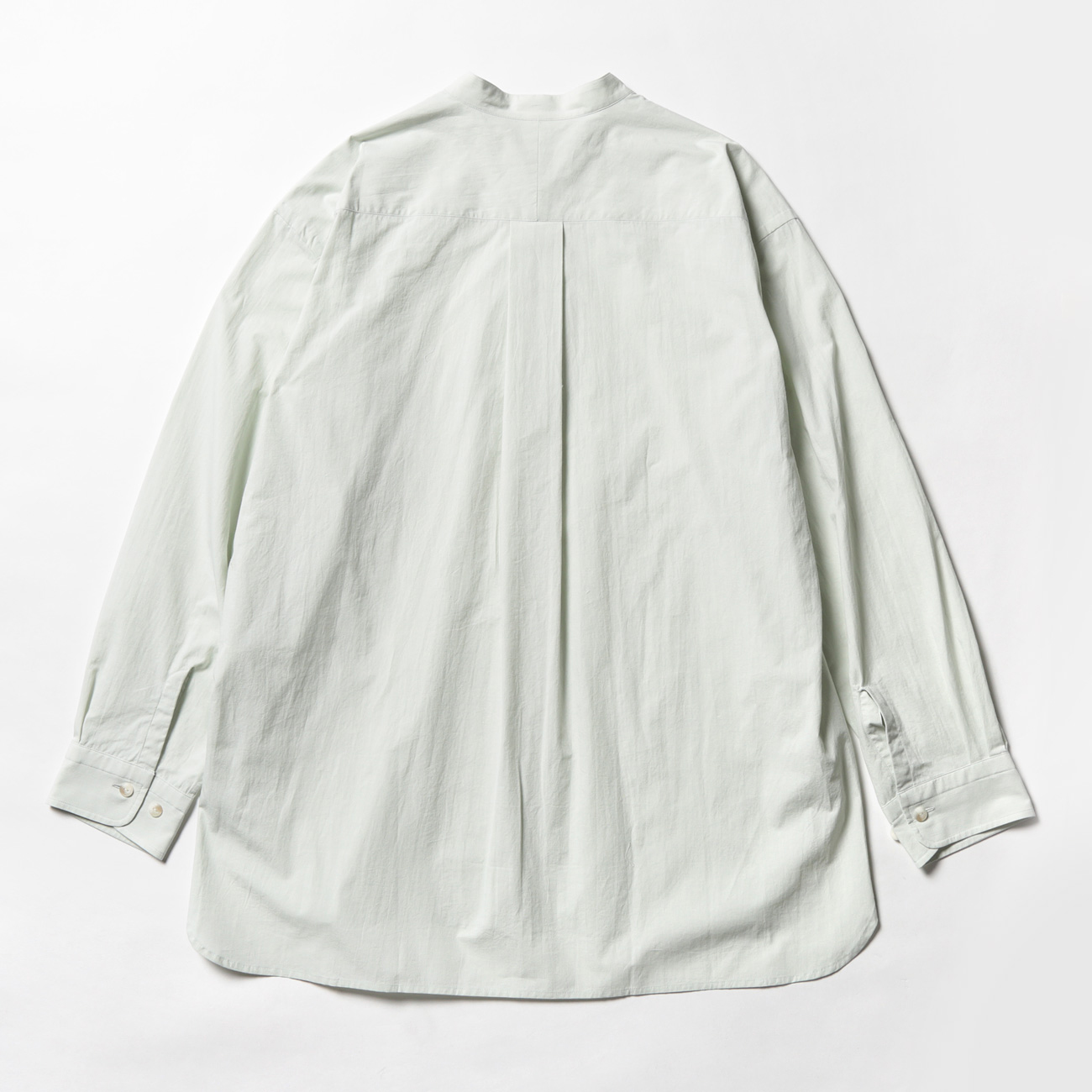 URU TOKYO / ウル トウキョウ トップス STAND COLLAR L/S SHIRTS / COTTON PIN WEATHER - L.Mint