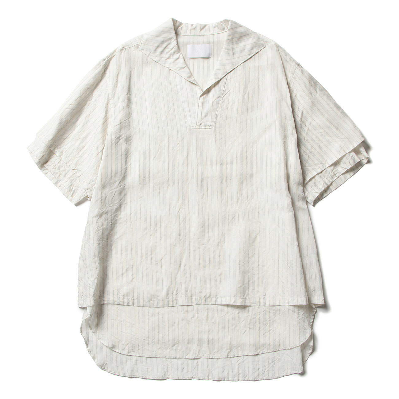 URU TOKYO / ウル トウキョウ トップス　ITALIAN COLLAR S/S SHIRTS / CUPRA TWILL - Stripe
