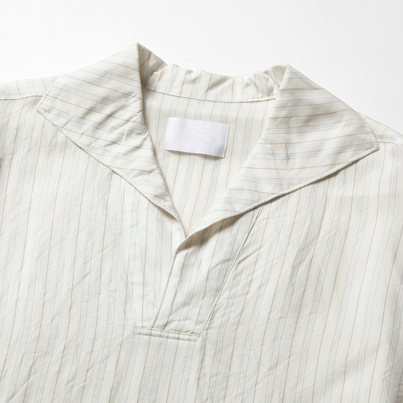 URU TOKYO / ウル トウキョウ トップス　ITALIAN COLLAR S/S SHIRTS / CUPRA TWILL - Stripe
