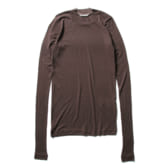 AURALEE-HIGH-GAUGE-SHEER-RIB-LS-TEE-レディース-Dark-Brown-168x168