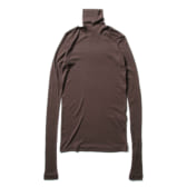 AURALEE-HIGH-GAUGE-SHEER-RIB-TURTLE-NECK-LS-TEE-レディース-Dark-Brown-168x168