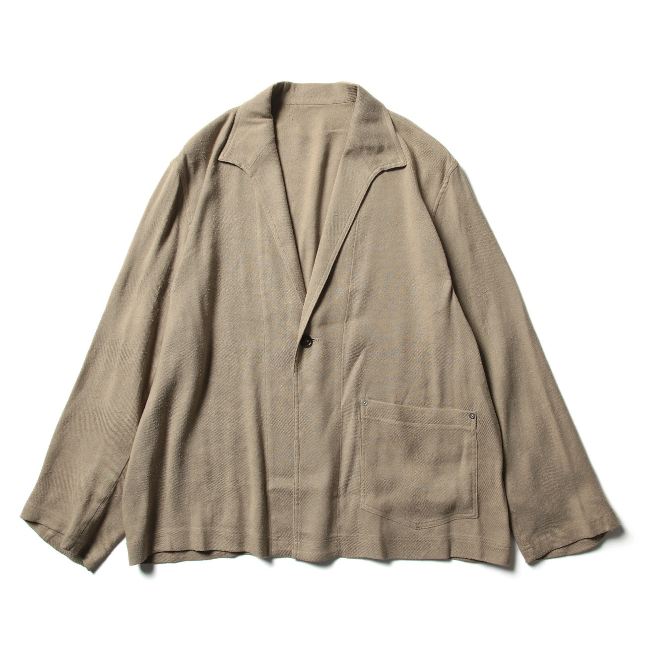 URU TOKYO トップス LINEN SILK TWILL / 1 BUTTON SHIRTS JACKET - Beige