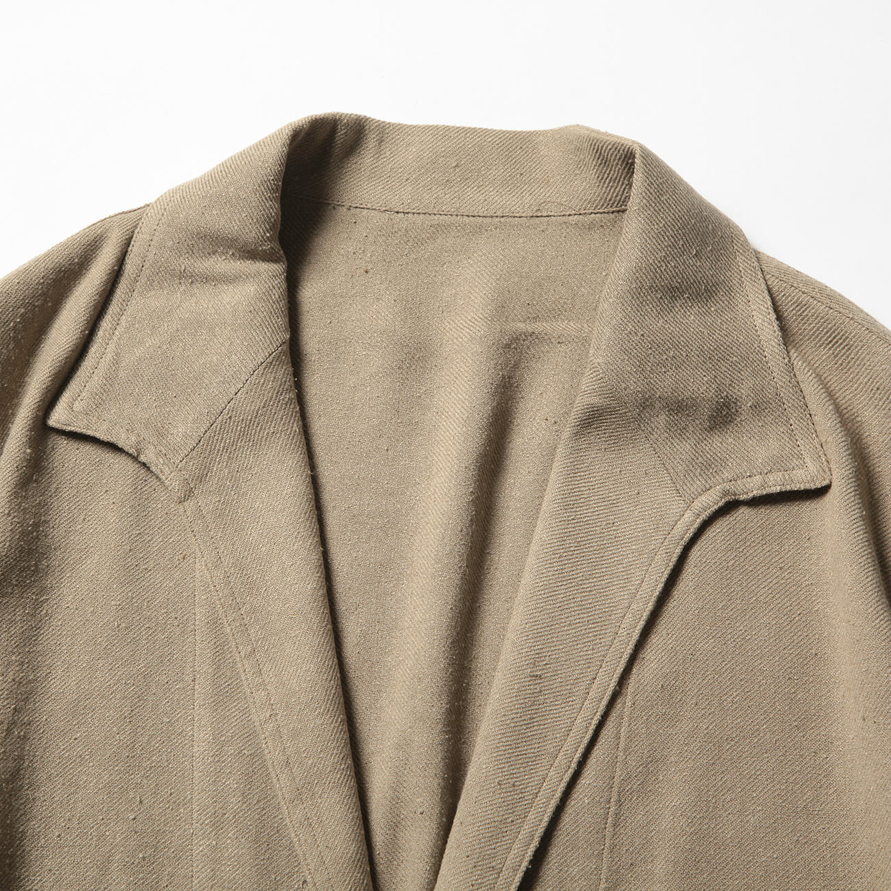 URU TOKYO トップス LINEN SILK TWILL / 1 BUTTON SHIRTS JACKET - Beige