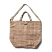 ENGINEERED GARMENTS-Carry All Tote - Big Gunclub Check - Tan/Orange