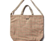 ENGINEERED GARMENTS-Carry All Tote - Big Gunclub Check - Tan/Orange