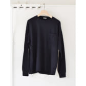 COMOLI-ウール天竺-長袖クルー-Navy-168x168