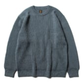 BATONER-RIB CREW NECK (メンズ) - Gray Blue