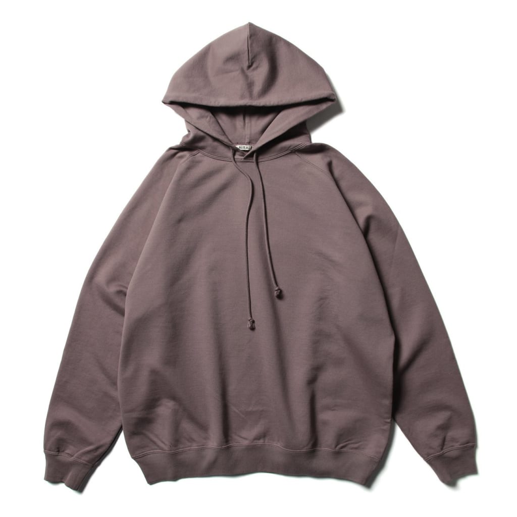 AURALEE-SUPER SOFT SWEAT BIG P/O PARKA - Purple